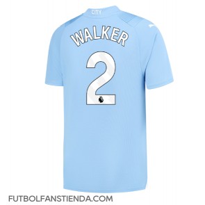 Manchester City Kyle Walker #2 Primera Equipación 2023-24 Manga Corta